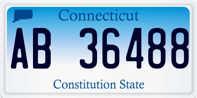 CT license plate AB36488