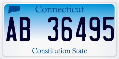 CT license plate AB36495