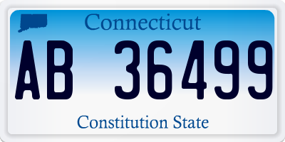 CT license plate AB36499