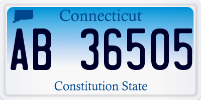 CT license plate AB36505