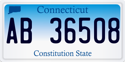 CT license plate AB36508