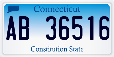 CT license plate AB36516