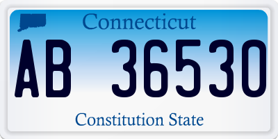 CT license plate AB36530