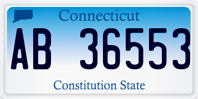CT license plate AB36553