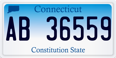 CT license plate AB36559