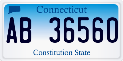 CT license plate AB36560