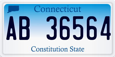 CT license plate AB36564