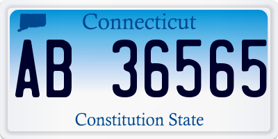 CT license plate AB36565