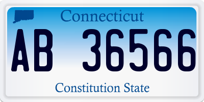 CT license plate AB36566