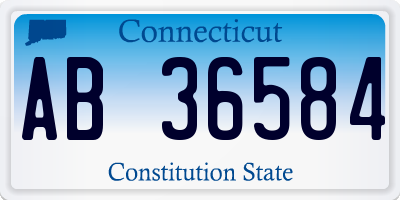 CT license plate AB36584