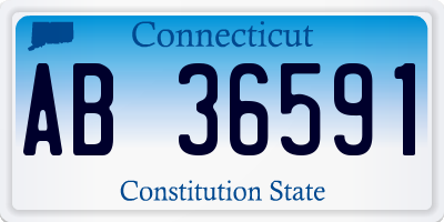 CT license plate AB36591