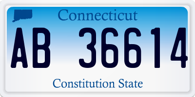 CT license plate AB36614