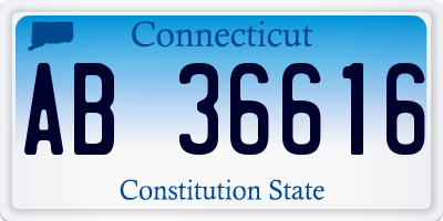 CT license plate AB36616