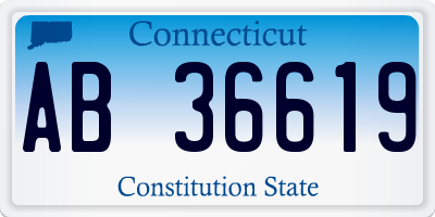 CT license plate AB36619