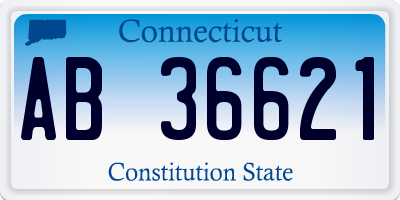 CT license plate AB36621