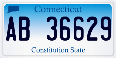 CT license plate AB36629