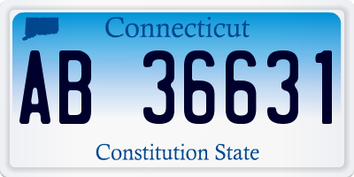 CT license plate AB36631