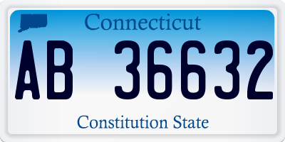 CT license plate AB36632