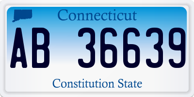 CT license plate AB36639