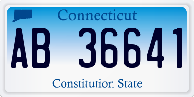 CT license plate AB36641