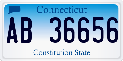 CT license plate AB36656