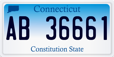 CT license plate AB36661