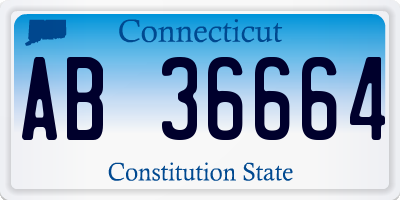 CT license plate AB36664