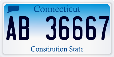 CT license plate AB36667