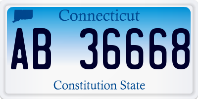 CT license plate AB36668