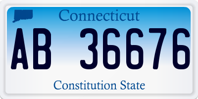 CT license plate AB36676