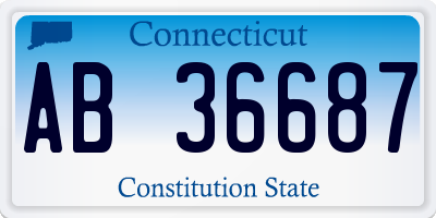 CT license plate AB36687