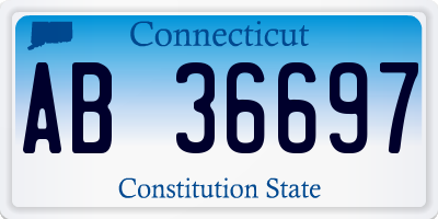 CT license plate AB36697