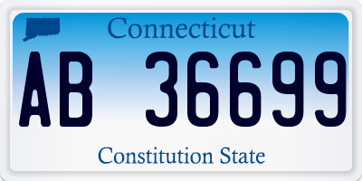 CT license plate AB36699