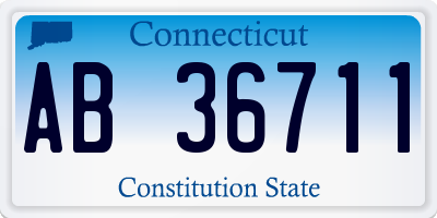 CT license plate AB36711