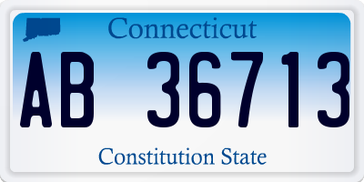 CT license plate AB36713