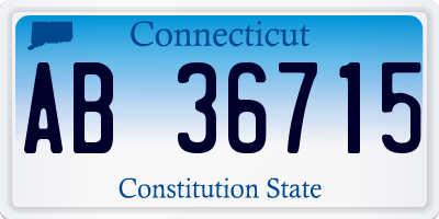 CT license plate AB36715