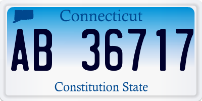 CT license plate AB36717