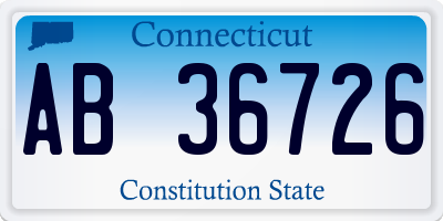 CT license plate AB36726