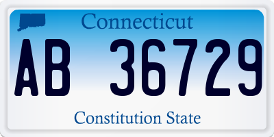 CT license plate AB36729