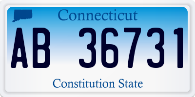 CT license plate AB36731