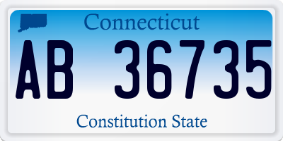 CT license plate AB36735