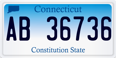 CT license plate AB36736