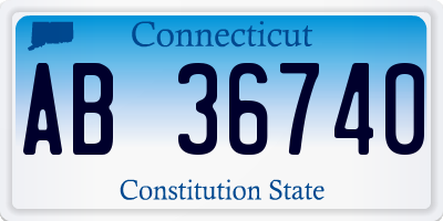 CT license plate AB36740