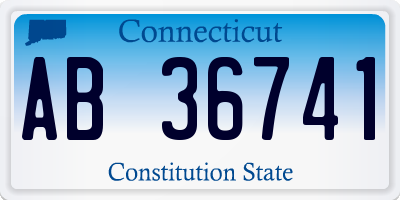 CT license plate AB36741