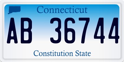 CT license plate AB36744