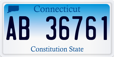 CT license plate AB36761