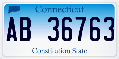 CT license plate AB36763