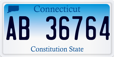 CT license plate AB36764