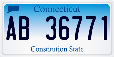 CT license plate AB36771