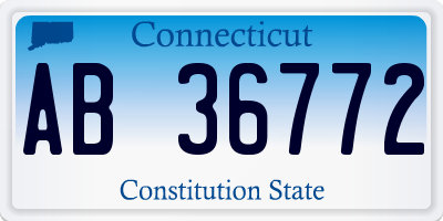 CT license plate AB36772